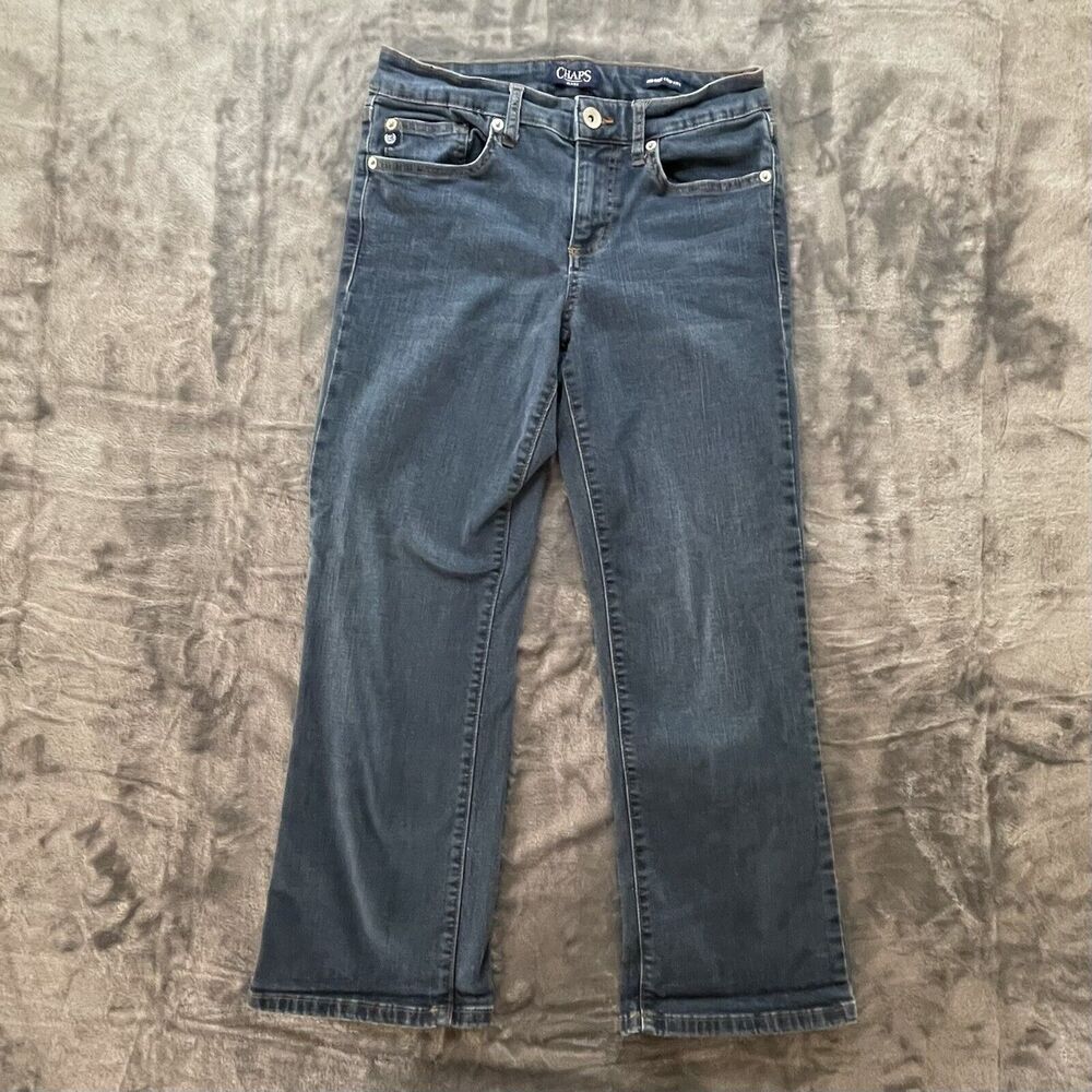 Chaps Jeans Womens 6 Mid Rise Crop Medium‎ Wash